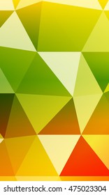 green orange, yellow color causing polygonal banner. to promote your products. vector illustration.