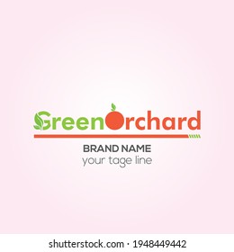 Green Orchard vector logo design