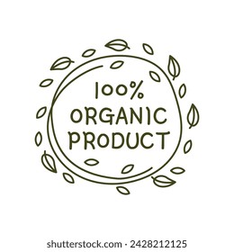 Green Organic Products Labels. Ecologic food stamps. Organic natural food labels.