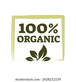 Green Organic Products Labels. Ecologic food stamps. Organic natural food labels.