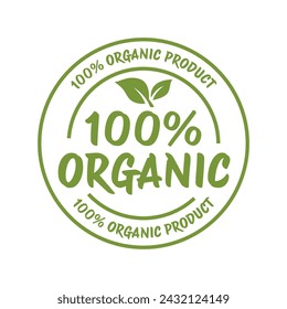 Grüne Bioprodukte-Etiketten. Ökologische Lebensmittelmarken. Ökologische Lebensmitteletiketten.