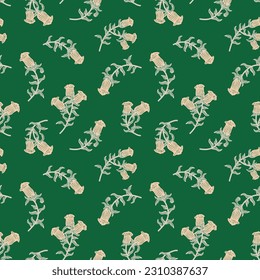 Fondo de patrón ininterrumpido de la floración verde oriental para textiles de moda, gráficos, antecedentes y artesanías