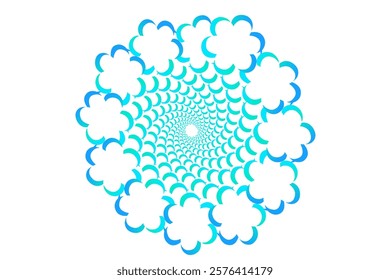 Green oriental mandala. Doodle design element