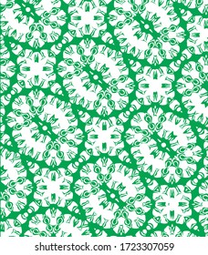 el motivo oriental verde es un patrón vectorial sin fisuras.