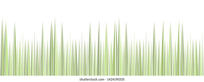 Green origami polygonal paper grass 