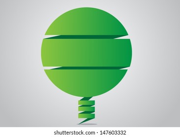 green origami speech bubble