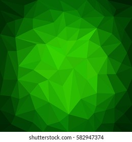 Green original triangular abstract background. Vector illustration for your design.