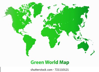 Green orld Map Illustration.