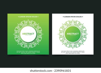 green ornament circle greeting card