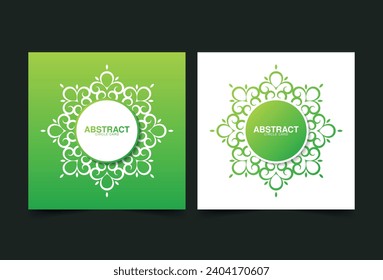 green ornament circle greeting card