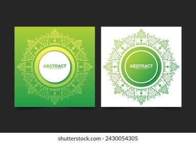 green ornament circle greeting card