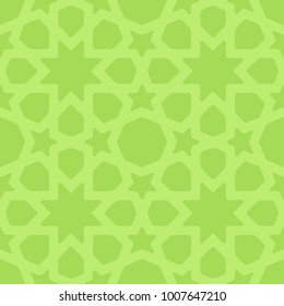 green ornament islamic pattern vector background
