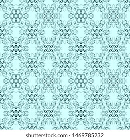 Green ornament on background. Seamless floral ornament on background. Seamless wallpaper pattern. Trendy pattern. Textile pattern