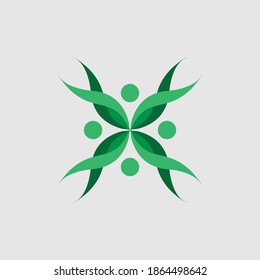 green ornament symbol logo vector