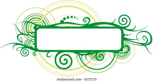 green ornamental banner (vector)