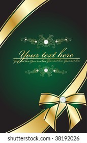 green ornamental bow