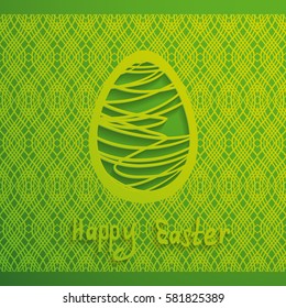  green ornamental easter greeting card