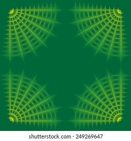 green ornamental frame from diamonds