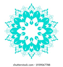 Patrón verde ornamental sobre fondo blanco. Diseño de plantilla de tarjeta. Ilustración vectorial.