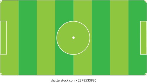 A green outdoor sport feild in isolate white background.