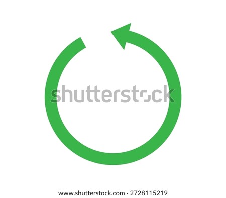 Green outline arrow shows a circular reload.