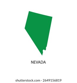 Green outline rendering of the Nevada state map displayed on a white background emphasizing simplicity and geography.