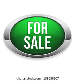 Green oval for sale button