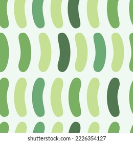 Green ovals horizontal seamless vector abstract pattern