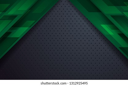 Green overlap layers background. Modern light abstract layers shape concept.
