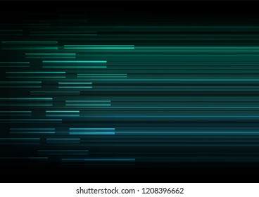 green overlap pixel speed in dark background, geometric layer motion backdrop, simple technology template, vector illustration