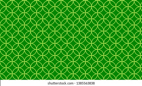 Green Overlapping Circles Background Pattern Vector Illustration