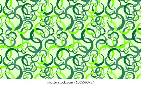 Green Overlapping Circles Pattern Vector
