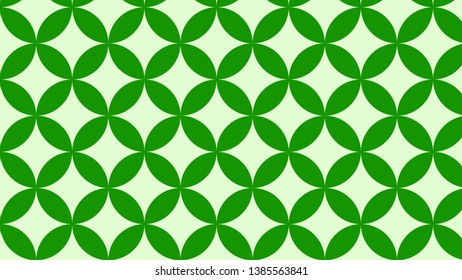 Green Overlapping Circles Pattern Vector Image