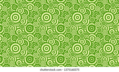 Green Overlapping Concentric Circles Pattern