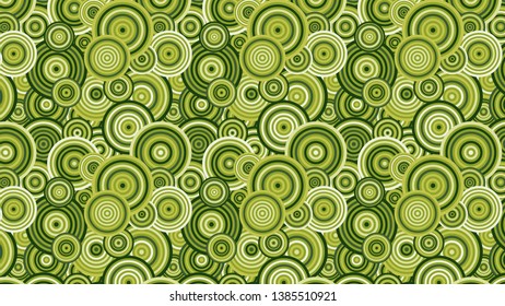 Green Overlapping Concentric Circles Pattern Background Graphic
