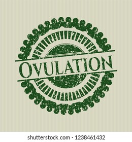 Green Ovulation rubber grunge texture seal
