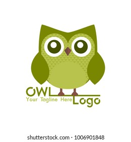 Green Owl Icon Vector Illustration Isolated Stock Vector (Royalty Free ...