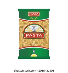 green pack of small pasta