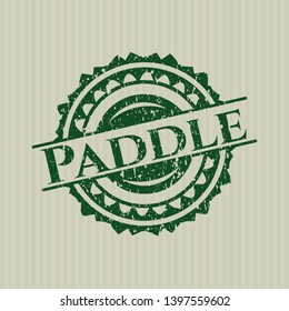 Green Paddle rubber seal with grunge texture