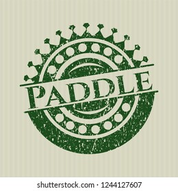 Green Paddle rubber stamp