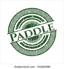 Green Paddle rubber stamp