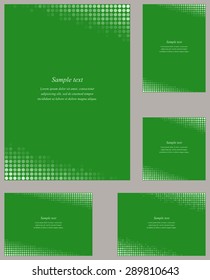 Green page corner design template invitation, greeting, presentation, card, letter, paper, brochure, etc.
