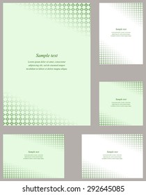 Green page corner design template invitation, greeting, presentation, card, letter, paper, brochure, etc...