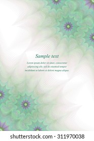 Green page corner design template
