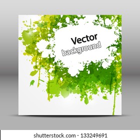 Green paint abstract background with place for text