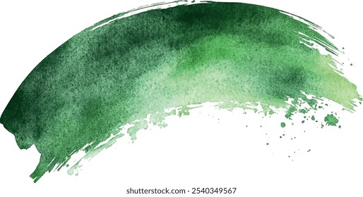 Pintura verde pincelada seca pincelada. Aquarela acrílica pintado à mão pano de fundo para impressão, web design e banners. Textura de plano de fundo de vetor realista