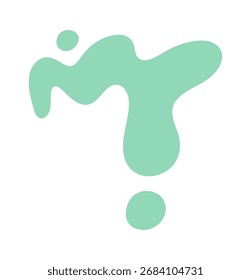 Green paint blot design element