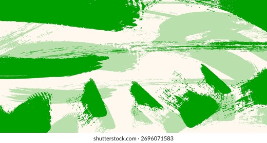 Traçado de pincel de tinta verde. Banner desenhado à mão com vetor de linha em negrito de pincel 10.