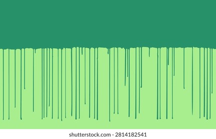 Green Paint Drips Abstract Background With Vertical Dripping Lines And Minimal Graphic Style