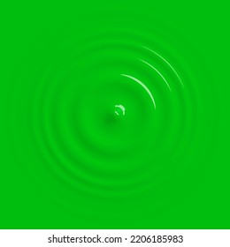 Green paint drop falling on surface background